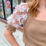 Myra Floral Sleeve Top-Tops-So Me-Peachy Keen Boutique, Women's Fashion Boutique, Located in Cape Girardeau and Dexter, MO