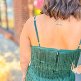 Daisy Fringe Emerald Green Dress-Dresses-Gilli-Peachy Keen Boutique, Women's Fashion Boutique, Located in Cape Girardeau and Dexter, MO