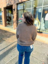 Brown Sweater with Pink Bows-Tops - Sweaters-Le LIs-Peachy Keen Boutique, Women's Fashion Boutique, Located in Cape Girardeau and Dexter, MO