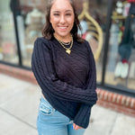 Beth Cable Knit Sweater Top-Shirts & Tops-Gilli-Peachy Keen Boutique, Women's Fashion Boutique, Located in Cape Girardeau and Dexter, MO