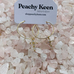 Mary Gold Hoop Cross Earrings-Jewelry - Earrings-Haute Mess Jewelry-Peachy Keen Boutique, Women's Fashion Boutique, Located in Cape Girardeau and Dexter, MO