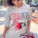 REDHAWKS Red & Black Tee-Tops - Tees-Peachy Keen Boutique-Peachy Keen Boutique, Women's Fashion Boutique, Located in Cape Girardeau and Dexter, MO