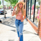 Metallic Rose Bodysuit-Tops - Bodysuits-Entro-Peachy Keen Boutique, Women's Fashion Boutique, Located in Cape Girardeau and Dexter, MO