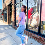 HIDDEN | Happi Medium Light Wash High Waist Frayed Crop Flare Jean-Bottoms - Denim-Hidden-Peachy Keen Boutique, Women's Fashion Boutique, Located in Cape Girardeau and Dexter, MO