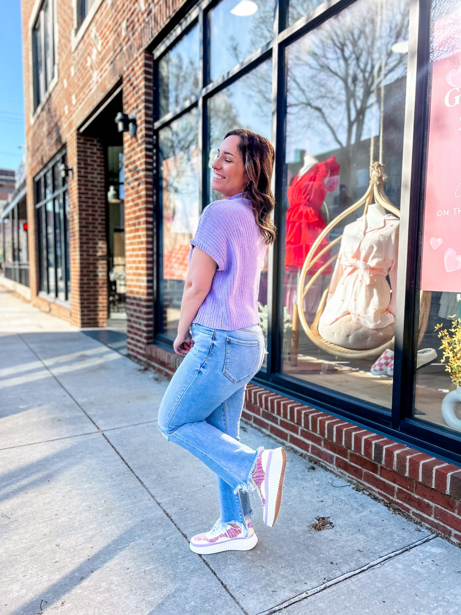 HIDDEN | Happi Medium Light Wash High Waist Frayed Crop Flare Jean-Bottoms - Denim-Hidden-Peachy Keen Boutique, Women's Fashion Boutique, Located in Cape Girardeau and Dexter, MO