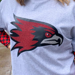 Glitter Redhawk Graphic Tee-Tops - Tees-Peachy Keen Boutique-Peachy Keen Boutique, Women's Fashion Boutique, Located in Cape Girardeau and Dexter, MO