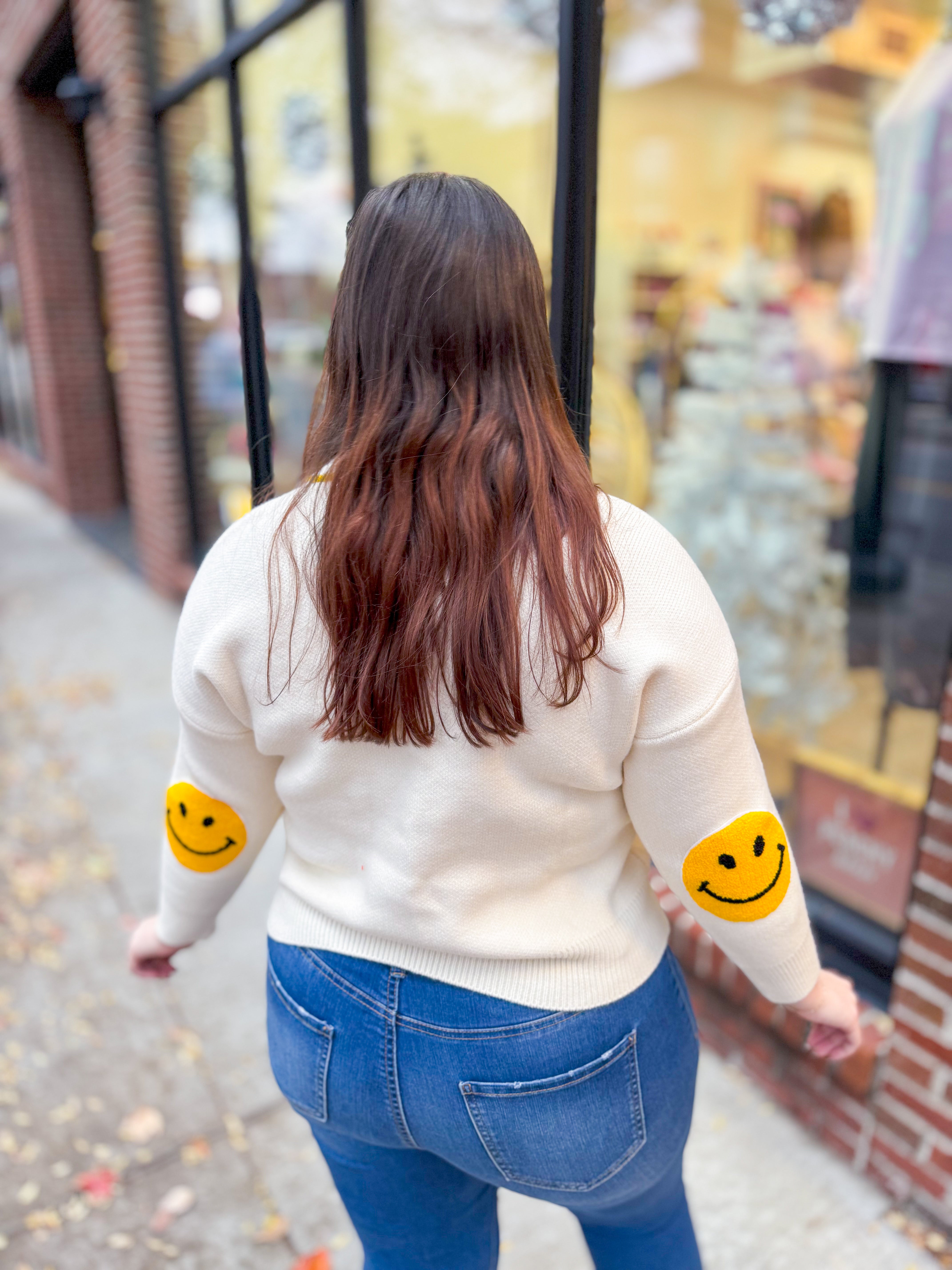 Happy Face Cozy Cardigan-Shirts & Tops-Jocelyn-Peachy Keen Boutique, Women's Fashion Boutique, Located in Cape Girardeau and Dexter, MO