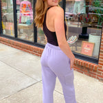 Lavender Haze Cargo Sweats-Bottoms - Pants-Rae Mode-Peachy Keen Boutique, Women's Fashion Boutique, Located in Cape Girardeau and Dexter, MO