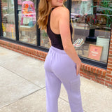 Lavender Haze Cargo Sweats-Bottoms - Pants-Rae Mode-Peachy Keen Boutique, Women's Fashion Boutique, Located in Cape Girardeau and Dexter, MO