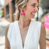 Pink Beaded Ice Cream Earrings-Jewelry - Earrings-camel threads-Peachy Keen Boutique, Women's Fashion Boutique, Located in Cape Girardeau and Dexter, MO