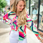 Sincerely Ours | Ayla Pattern Top-Tops - Blouses-Sincerely Ours-Peachy Keen Boutique, Women's Fashion Boutique, Located in Cape Girardeau and Dexter, MO