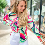 Sincerely Ours | Ayla Pattern Top-Tops - Blouses-Sincerely Ours-Peachy Keen Boutique, Women's Fashion Boutique, Located in Cape Girardeau and Dexter, MO