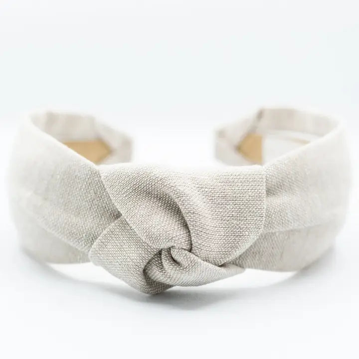 Katherine Neutral Linen Headband-260 Hair Accessories-Jocelyn-Peachy Keen Boutique, Women's Fashion Boutique, Located in Cape Girardeau and Dexter, MO