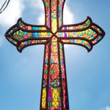 Stained Glass Acrylic Cross Rearview Mirror Charm-Home - Faith Based-Ashley Lariscy-Peachy Keen Boutique, Women's Fashion Boutique, Located in Cape Girardeau and Dexter, MO