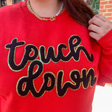 Touchdown Girl Crewneck-Tops - Sweatshirts-Peachy Keen Boutique-Peachy Keen Boutique, Women's Fashion Boutique, Located in Cape Girardeau and Dexter, MO