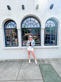 Hidden | Sofie White Distressed Mom Shorts-200 Shorts/Skirts-Hidden-Peachy Keen Boutique, Women's Fashion Boutique, Located in Cape Girardeau and Dexter, MO