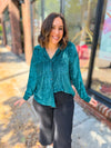 Sami Green Velvet Button Down Top-Shirts & Tops-Jodifl-Peachy Keen Boutique, Women's Fashion Boutique, Located in Cape Girardeau and Dexter, MO