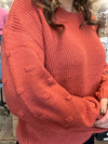 Rust Bubble Sleeve Sweater-Zenana-Peachy Keen Boutique, Women's Fashion Boutique, Located in Cape Girardeau and Dexter, MO