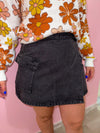 Kaylee Wrap Denim Mini Cargo Skirt-Skirts-The Workshop-Peachy Keen Boutique, Women's Fashion Boutique, Located in Cape Girardeau and Dexter, MO