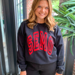 SEMO Puff Letter Gameday Crewneck-Tops - Sweatshirts-Peachy Keen Boutique-Peachy Keen Boutique, Women's Fashion Boutique, Located in Cape Girardeau and Dexter, MO