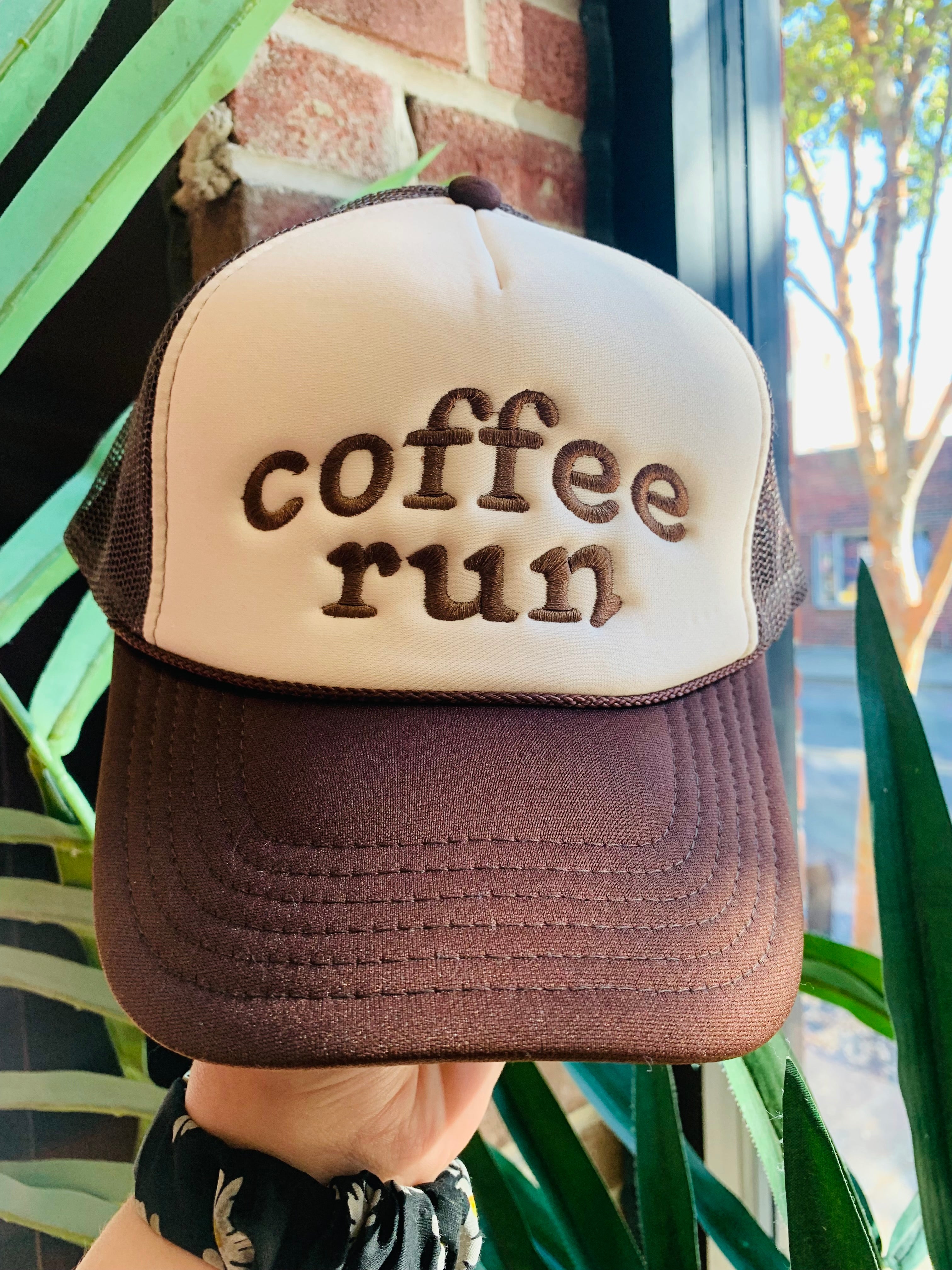 Coffee Run Trucker Hat-Accessories - Hats-Peachy Keen Boutique-Peachy Keen Boutique, Women's Fashion Boutique, Located in Cape Girardeau and Dexter, MO