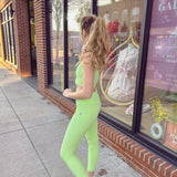 Cream Yoga | Lime Ribbed Legging-Bottoms - Leggings-Cream Yoga-Peachy Keen Boutique, Women's Fashion Boutique, Located in Cape Girardeau and Dexter, MO