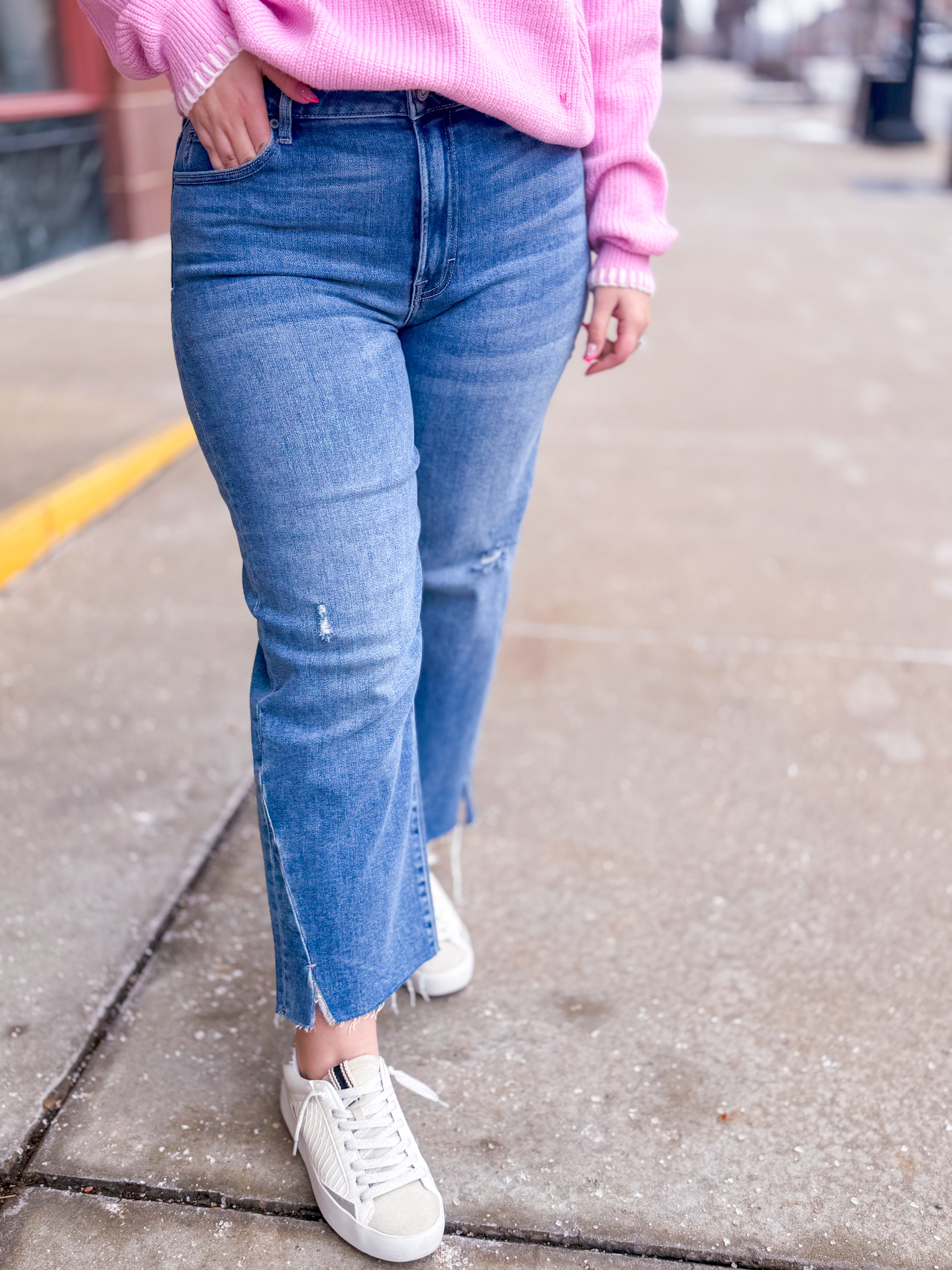 Hidden | Tracey High Rise Straight Fit Jeans-Bottoms - Denim-Hidden-Peachy Keen Boutique, Women's Fashion Boutique, Located in Cape Girardeau and Dexter, MO