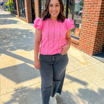 Chrissy Flutter Sleeve Pink Knit Top-Tops-So Me-Peachy Keen Boutique, Women's Fashion Boutique, Located in Cape Girardeau and Dexter, MO