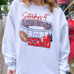 SEMO Stadium Gameday Crewneck-Tops - Sweatshirts-Peachy Keen Boutique-Peachy Keen Boutique, Women's Fashion Boutique, Located in Cape Girardeau and Dexter, MO