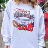 SEMO Stadium Gameday Crewneck-Tops - Sweatshirts-Peachy Keen Boutique-Peachy Keen Boutique, Women's Fashion Boutique, Located in Cape Girardeau and Dexter, MO