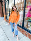 Apricot Long Sleeve Button Down Blouse-long sleeve blouse-Entro-Peachy Keen Boutique, Women's Fashion Boutique, Located in Cape Girardeau and Dexter, MO