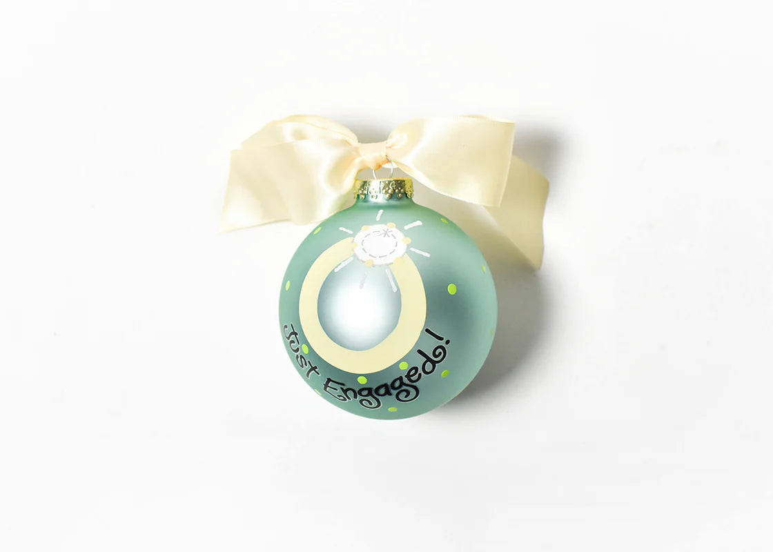 Just Engaged Glass Ornament-310 Home-Happy Everything-Peachy Keen Boutique, Women's Fashion Boutique, Located in Cape Girardeau and Dexter, MO