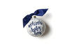 Welcome Baby Boy Gingham Glass Ornament