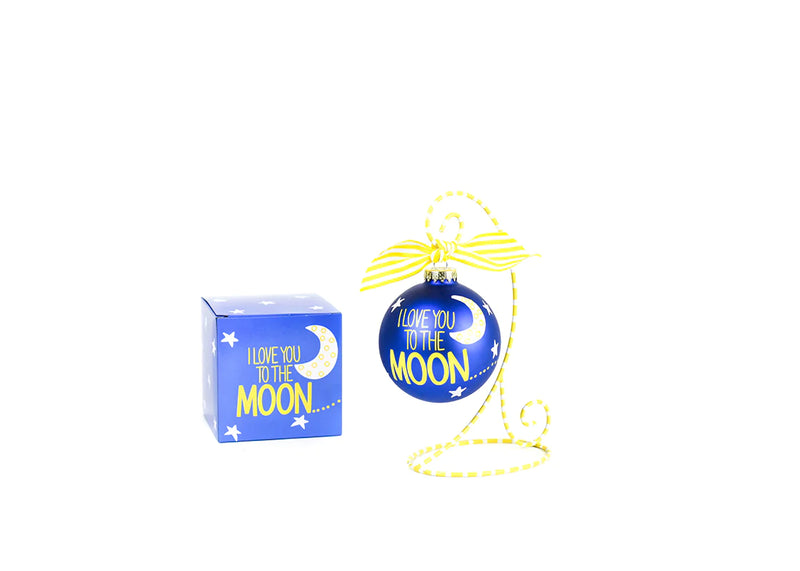 I Love You To The Moon And Back Glass Ornament-310 Home-Happy Everything-Peachy Keen Boutique, Women's Fashion Boutique, Located in Cape Girardeau and Dexter, MO