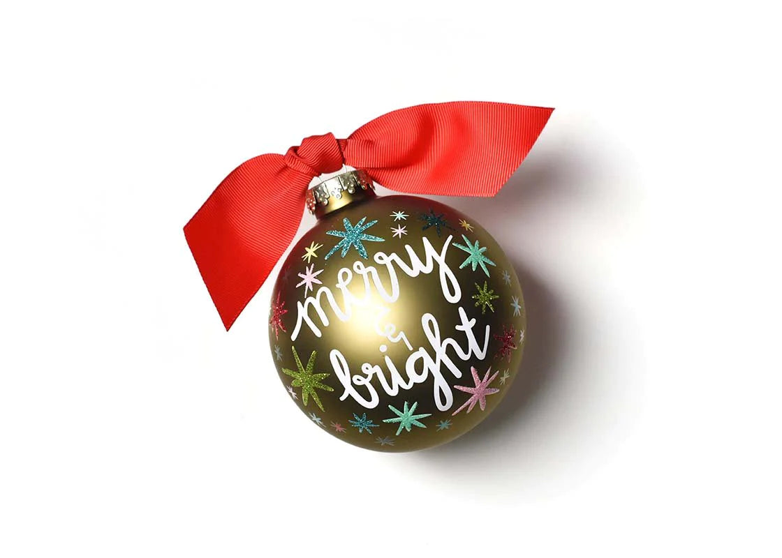 Merry and Bright Stars Glass Ornament-ornaments-Happy Everything-Peachy Keen Boutique, Women's Fashion Boutique, Located in Cape Girardeau and Dexter, MO