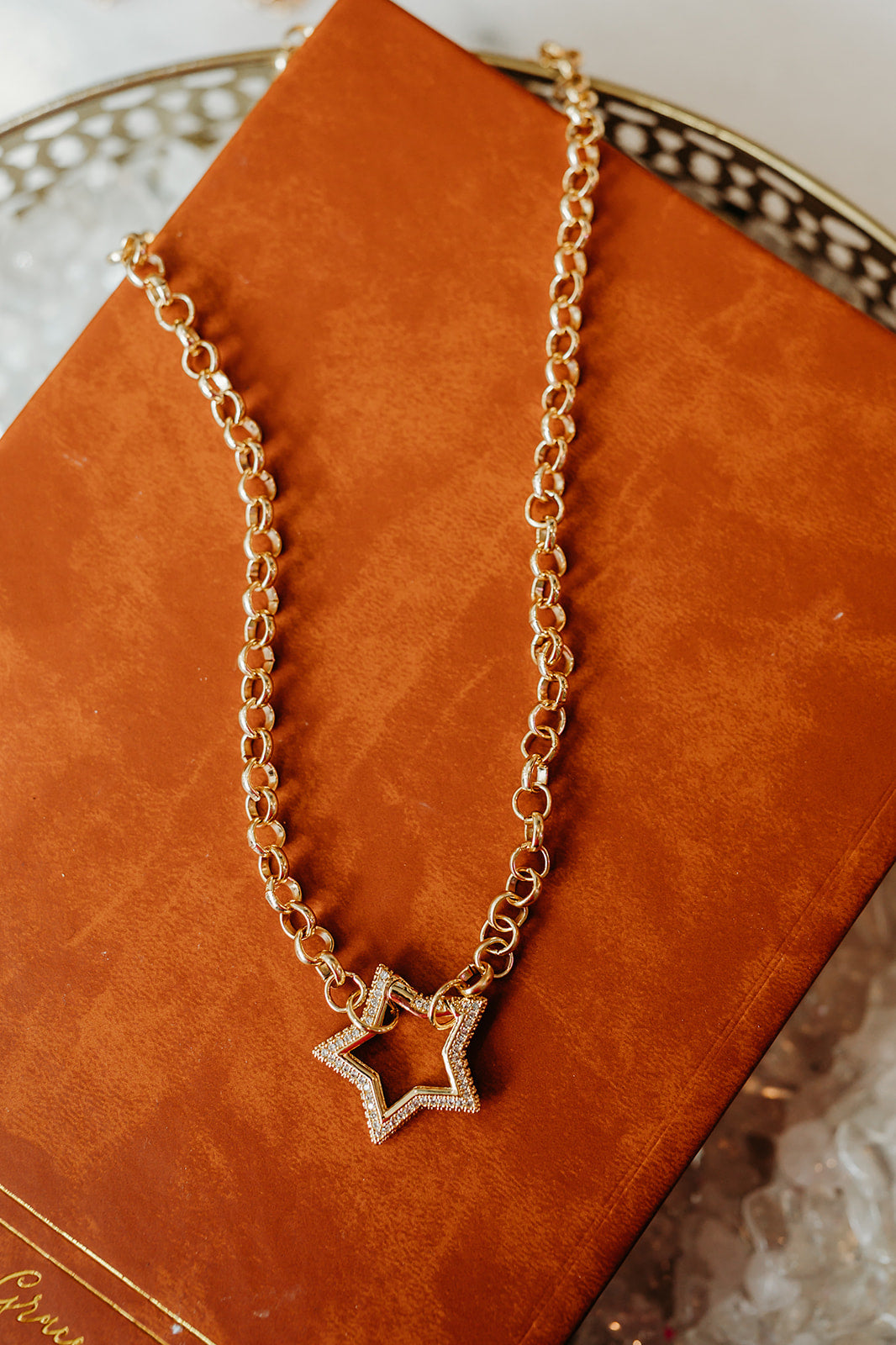 Boho Rhinestone Chunky Star Necklace-Necklaces-Lauren Kenzie-Peachy Keen Boutique, Women's Fashion Boutique, Located in Cape Girardeau and Dexter, MO