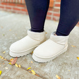 Cream Corduroy Ankle Bootie-Shoes - Boots-Chinese Laundry-Peachy Keen Boutique, Women's Fashion Boutique, Located in Cape Girardeau and Dexter, MO