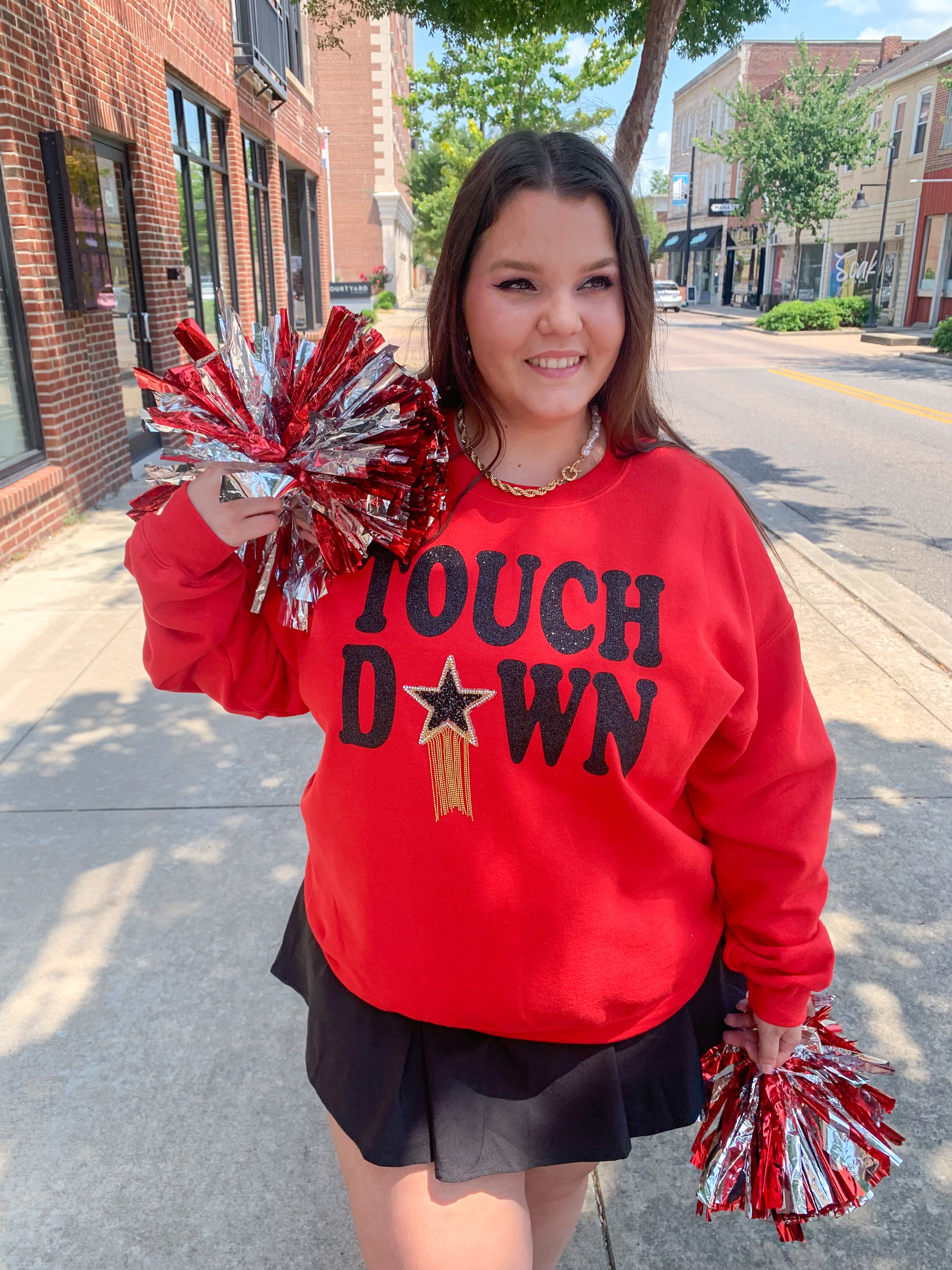 Friday Night Lights Crewneck-Tops - Sweatshirts-Peachy Keen Boutique-Peachy Keen Boutique, Women's Fashion Boutique, Located in Cape Girardeau and Dexter, MO