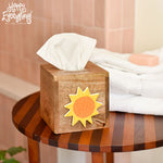 Mini Square Wood Tissue Box-Home - Decor-Happy Everything-Peachy Keen Boutique, Women's Fashion Boutique, Located in Cape Girardeau and Dexter, MO