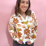 Baylee Floral Sweater Top-Tops - Sweaters-Main Strip-Peachy Keen Boutique, Women's Fashion Boutique, Located in Cape Girardeau and Dexter, MO