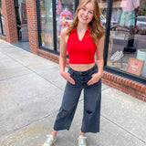 Tina Collared Cropped Sports Tank-Shirts & Tops-Rae Mode-Peachy Keen Boutique, Women's Fashion Boutique, Located in Cape Girardeau and Dexter, MO