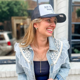 Dreamer Pearl Denim Jacket-Outerwear - Jackets-Dreamer-Peachy Keen Boutique, Women's Fashion Boutique, Located in Cape Girardeau and Dexter, MO