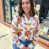 Baylee Floral Sweater Top-Tops - Sweaters-Main Strip-Peachy Keen Boutique, Women's Fashion Boutique, Located in Cape Girardeau and Dexter, MO