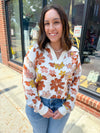 Baylee Floral Sweater Top-Tops - Sweaters-Main Strip-Peachy Keen Boutique, Women's Fashion Boutique, Located in Cape Girardeau and Dexter, MO