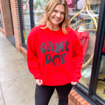 Tongues Out for Game Day Graphic Crewneck-Tops - Sweatshirts-Peachy Keen Boutique-Peachy Keen Boutique, Women's Fashion Boutique, Located in Cape Girardeau and Dexter, MO