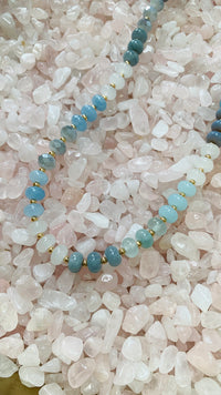 Beckie Beaded Necklace, Blue-Jewelry - Necklaces-Kenze Panne-Peachy Keen Boutique, Women's Fashion Boutique, Located in Cape Girardeau and Dexter, MO