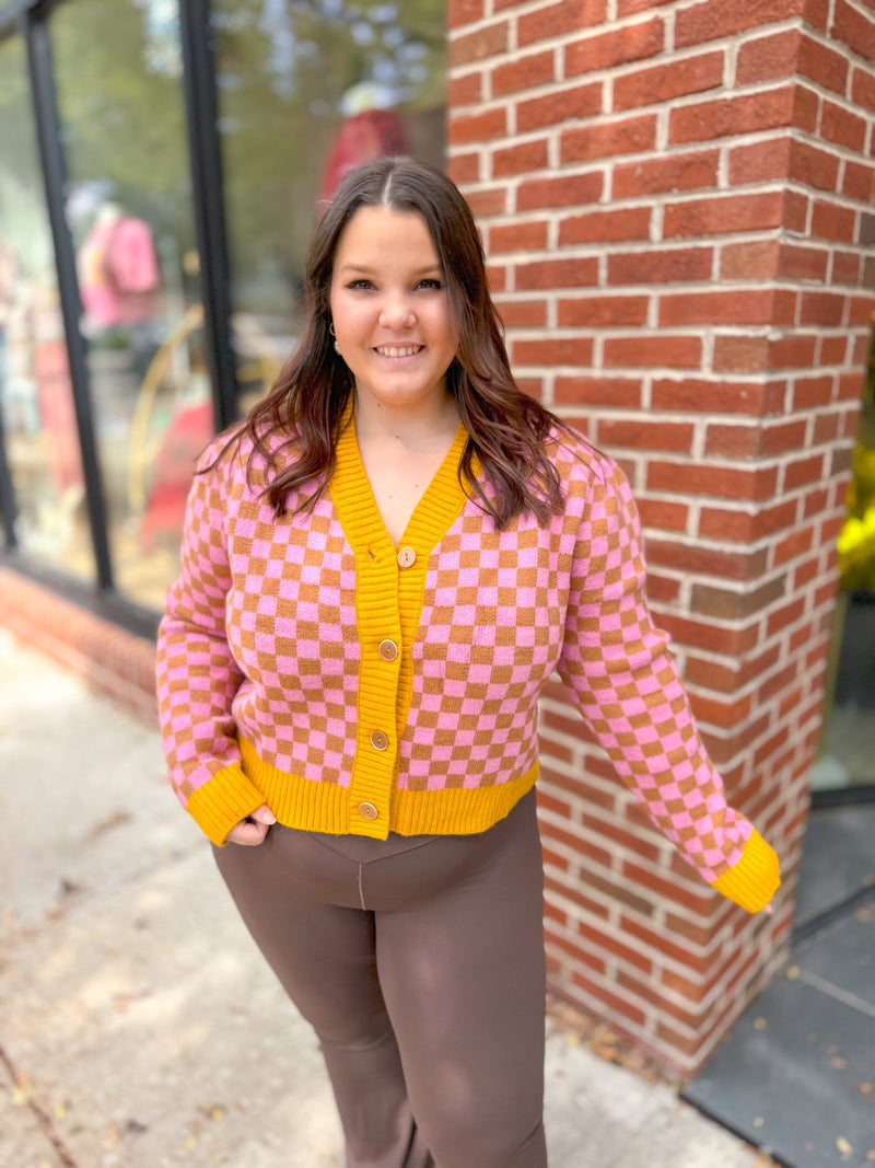 Kenli Checkered Cardigan-160 Cardigan/Kimonos-Anniewear-Peachy Keen Boutique, Women's Fashion Boutique, Located in Cape Girardeau and Dexter, MO