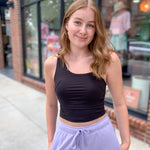 Katie Asymmetrical Strap Crop Top-Tops - Tanks-Rae Mode-Peachy Keen Boutique, Women's Fashion Boutique, Located in Cape Girardeau and Dexter, MO