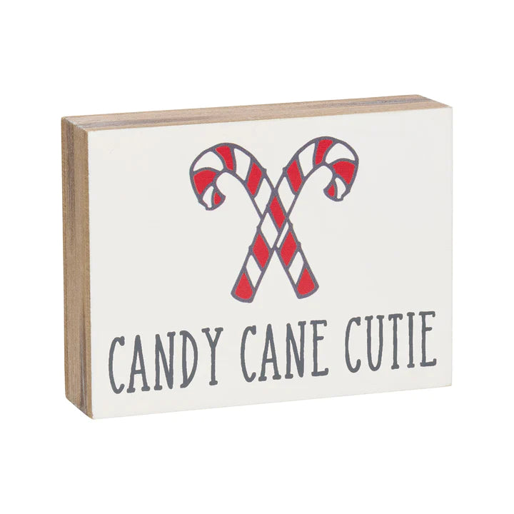 Candy Cane Cutie Block Sign-Home - Decor-Collins-Peachy Keen Boutique, Women's Fashion Boutique, Located in Cape Girardeau and Dexter, MO