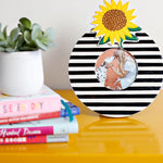 Black Medium Stripe Mini Round Frame-Home - Decor-Happy Everything-Peachy Keen Boutique, Women's Fashion Boutique, Located in Cape Girardeau and Dexter, MO